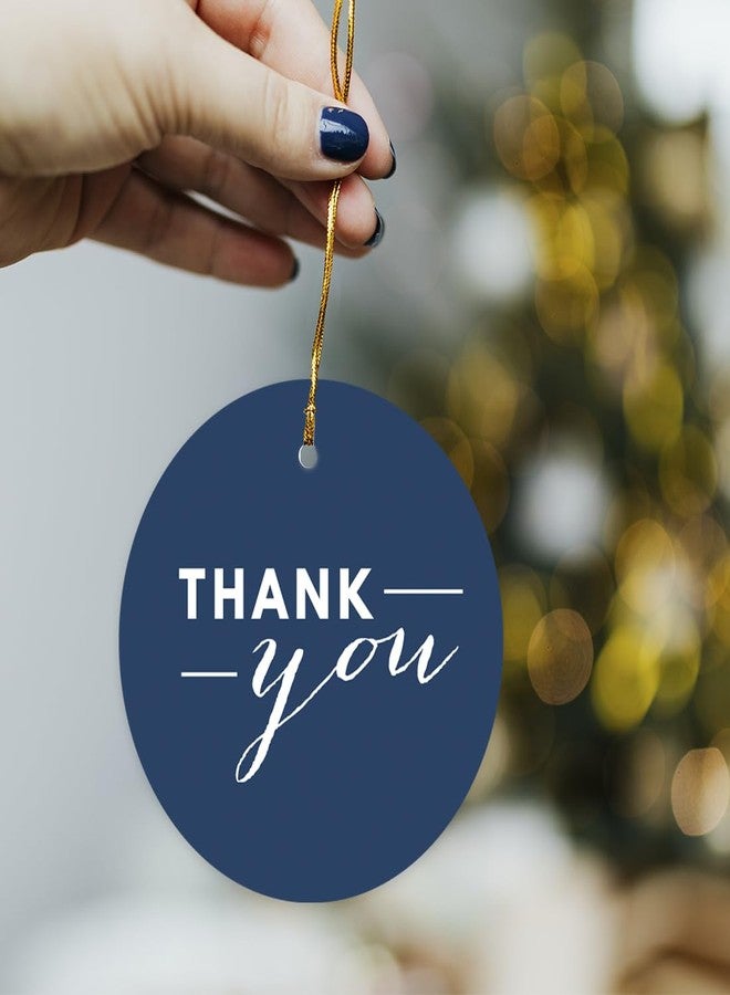 Andaz Press Circle Gift Tags, Chic Style, Thank You, Navy Blue, 24-Pack - Image 4